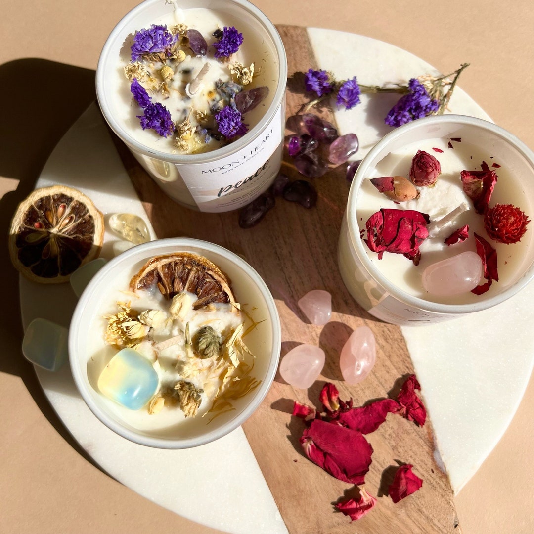 Gift Set of 3 | Soy Wax Intention Candle | Manifestation Candle ...