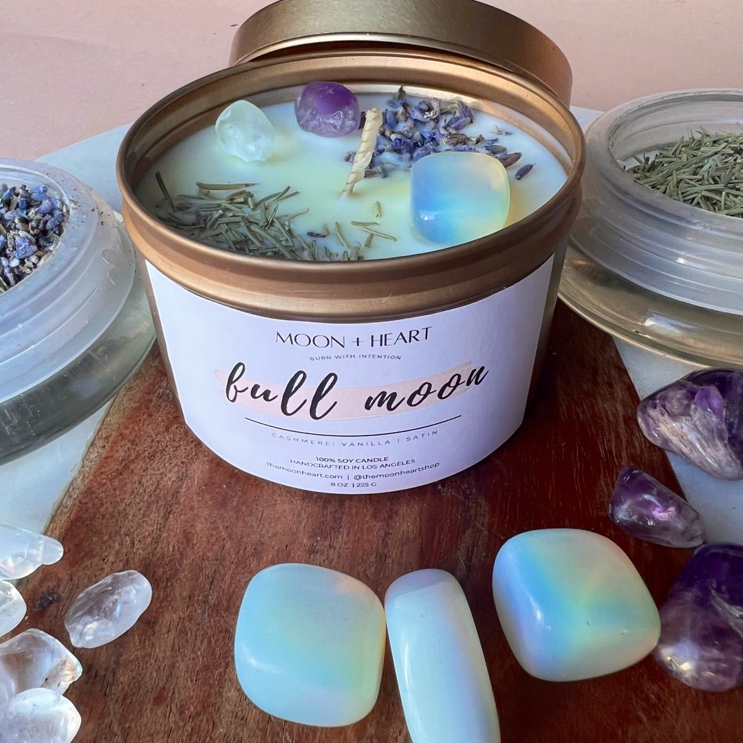 FULL MOON Candles Intention Candle Homemade Candles Manifestation