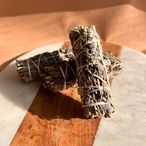 White Sage Bundles with dried lavender | Smudge sticks | Smoke cleanse | Smudge kits