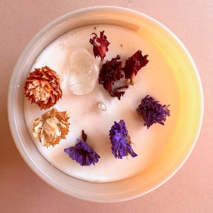 Meditation Altar | Intention Candle | Homemade candles | Manifestation Candle | Crystal Properties