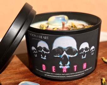 MORTE / Candele di Halloween / Candele dell'intenzione / Candele spettrali / Candele spaventose / Candele fatte in casa