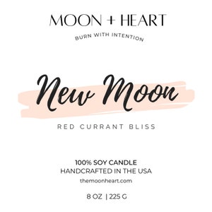 NEW MOON Intention Candle With Crystals | Homemade Candles ...