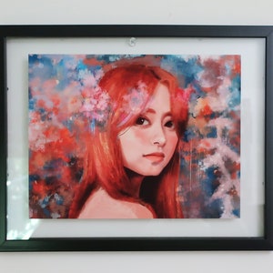 Magnífico retrato colorido (dos veces tzuyu) arte giclée IMPRESIÓN