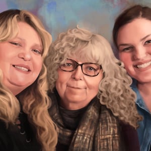 Custom realistic oil paint style portrait! Perfect gift. digital art realistic