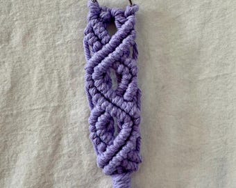 Macrame Pattern Keychain - Large