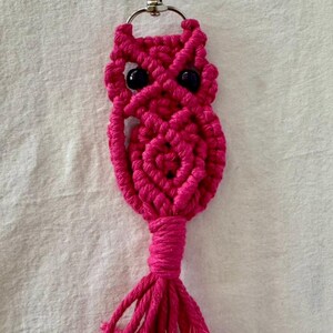 Macrame Owl Keychain