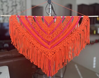 Large Layered 2-Color Macrame Wall Hanging