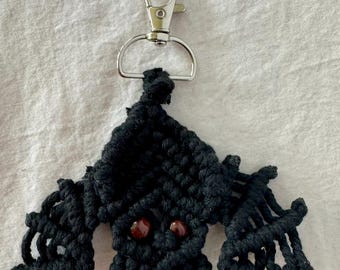 Macrame Bat Keychain