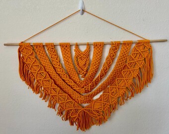 Orange Large Macrame Hanging