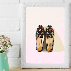 Ladies Sequined Shoe Fashion Illustration – Art Prints For Shoe Lovers And Fashionistas | Georgia