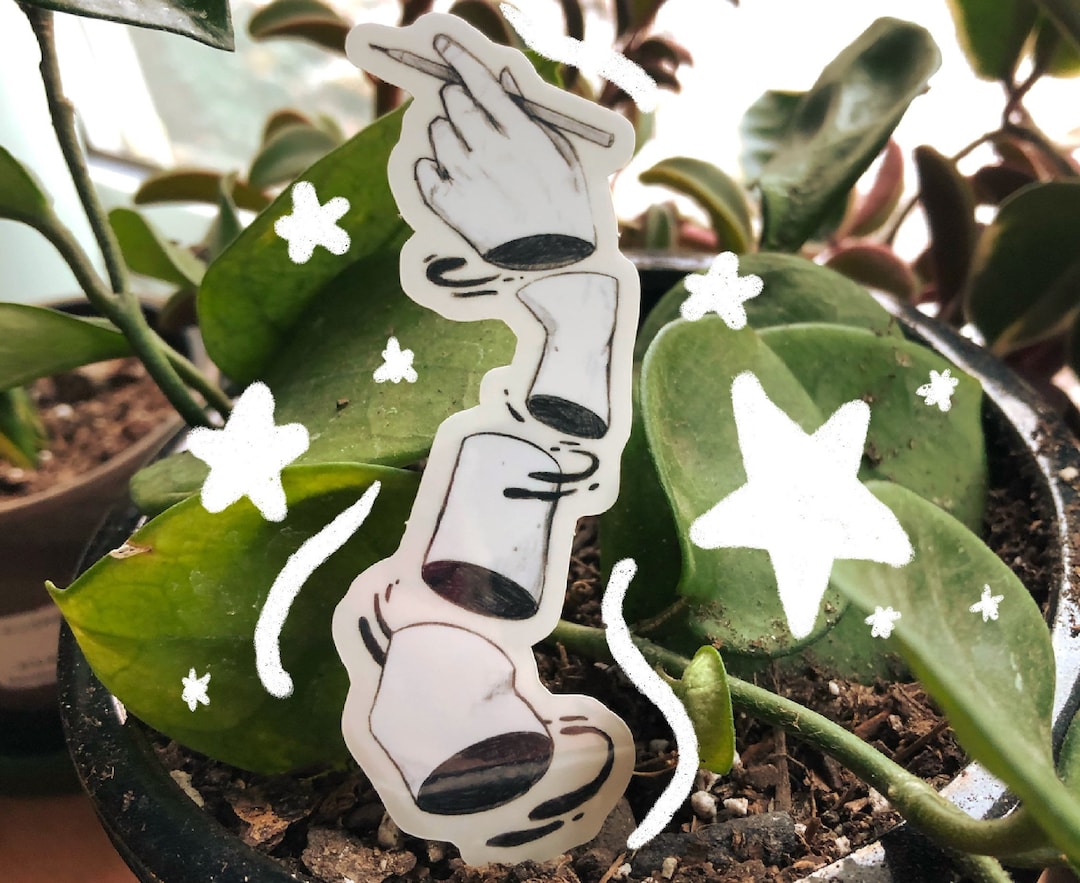 The Floating Hand TRANSPARENT Sticker - Etsy