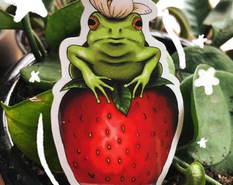 Strawberry Frog Sticker