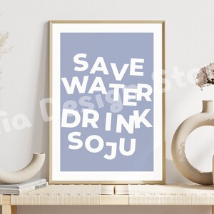 koreanisches Soju Poster | Bunte bunte Lebensmittel Drucke | Digitaler Download | Bar druckbare Kunst | Küche Wand Dekor | Galerie Wall Art