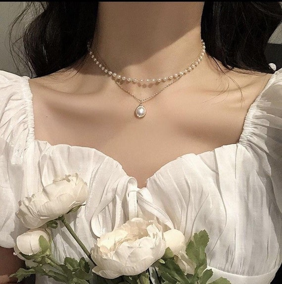 Flower Double Deck Necklace Flower Double Deck Necklace