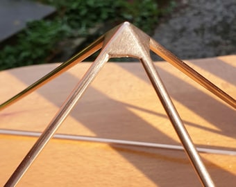 Copper Pyramid For Cleansing & Charging Crystals - Meditation - Gift - Giza - Khufu