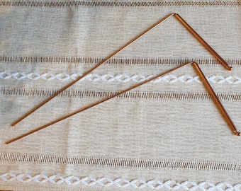 Traditional Longer Pure Solid Copper Divining Dowsing Rods with Swivel Handles