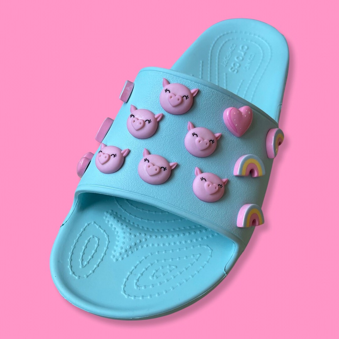 Pink Pig Crocs Shoe Charms, 3D Charm, Puffy Charm, Jibbitz Cute, Pig