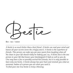 A4 Definition of *BESTIE* Print - Unframed -