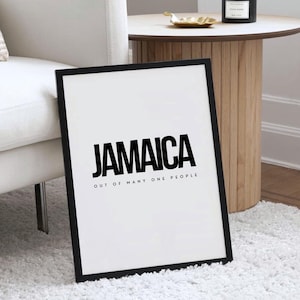 Jamaica Wall Art | Jamaica Print | Jamaica Caribbean Poster | Jamaica Travel Print | Caribbean Digital Download | Black And White Travel