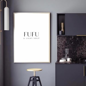 Fufu & Light Soup | African Food Wall Art Print | Ghana Wall Art Print | Kitchen Wall Art | African Wall Art | African Prints UK
