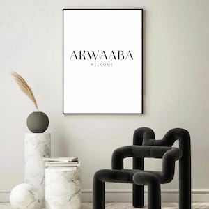 Akwaaba African Wall Art Print | Ghana Art | Ghana Poster | Ghanaian ...