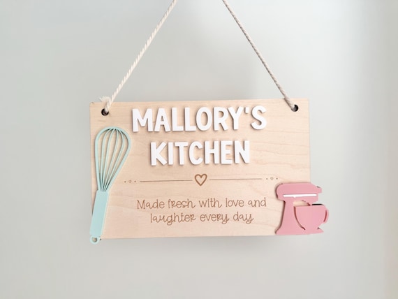 Play Kitchen Sign, Playroom decor - Personalized Kids Kitchen Sign, Imaginative Play