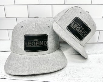 The Legend The Legacy Hats, Fathers Day Gifts Daddy and Me Hats, Adult Hat, Kid Hat