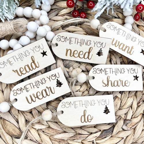 Something You Wantchristmas Gift Tagssomething You Wearwood Etsy