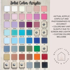 Acrylic option choices