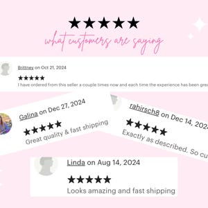 a pink background with black stars and text
