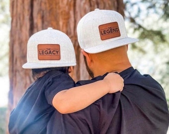 Daddy and Me Hats, Matching Father Son Hats, Dad Son Hats, The Legend The Legacy Hats, Fathers Day Gifts