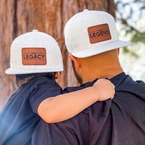 Daddy and Me Hats, Matching Father Son Hats, Dad Son Hats, The Legend The Legacy Hats, Fathers Day Gifts