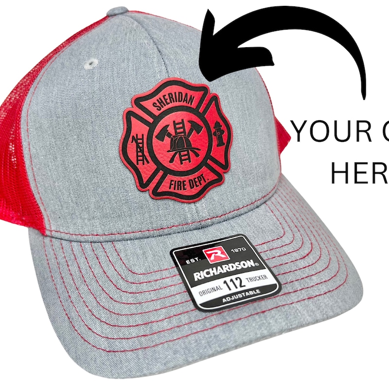 Script Text Fire Hat Fire Department Hat - Etsy