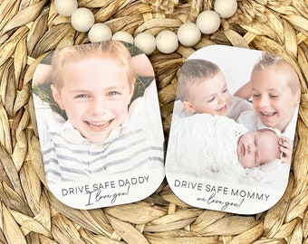 Visor Clip with Photo, Mothers Day Gift, Fathers Day Gift from Kids, Car Accessories, Car Decor, Drive Safe Clip