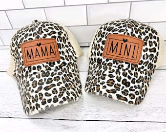 Mama and Mini Leopard Hats - Matching Mother Daughter Hats