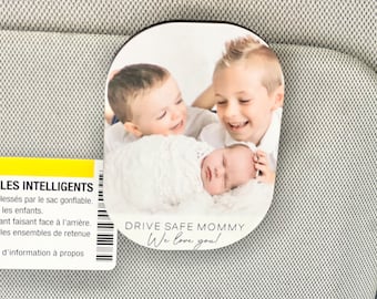 Visor Clip with Photo, Mothers Day Gift, Fathers Day Gift from Kids, Car Accessories, Car Decor, Drive Safe Clip
