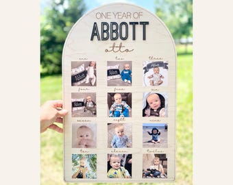 Milestone Picture Board | My First Year | One Year of Photo Sign | One Year of Board | First Birthday Decor | One Year Of Photo Board