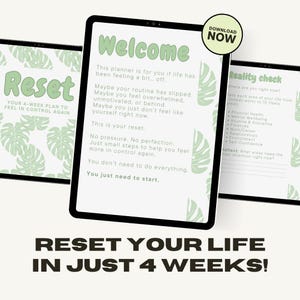 Life-Reset-Planer | 4-Wochen Habit Tracker, Produktivität (Digitaler Download)