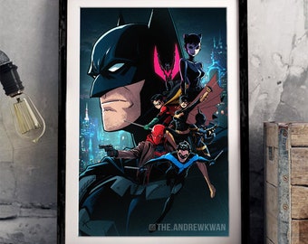 Bat Family - Poster d'art signé