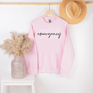 Emergency Nurse Crewneck, Gift for ED RN Grad Gift, Nursing Shirts, Registered Emergency Nurse, Sweatshirt for ER Nurse