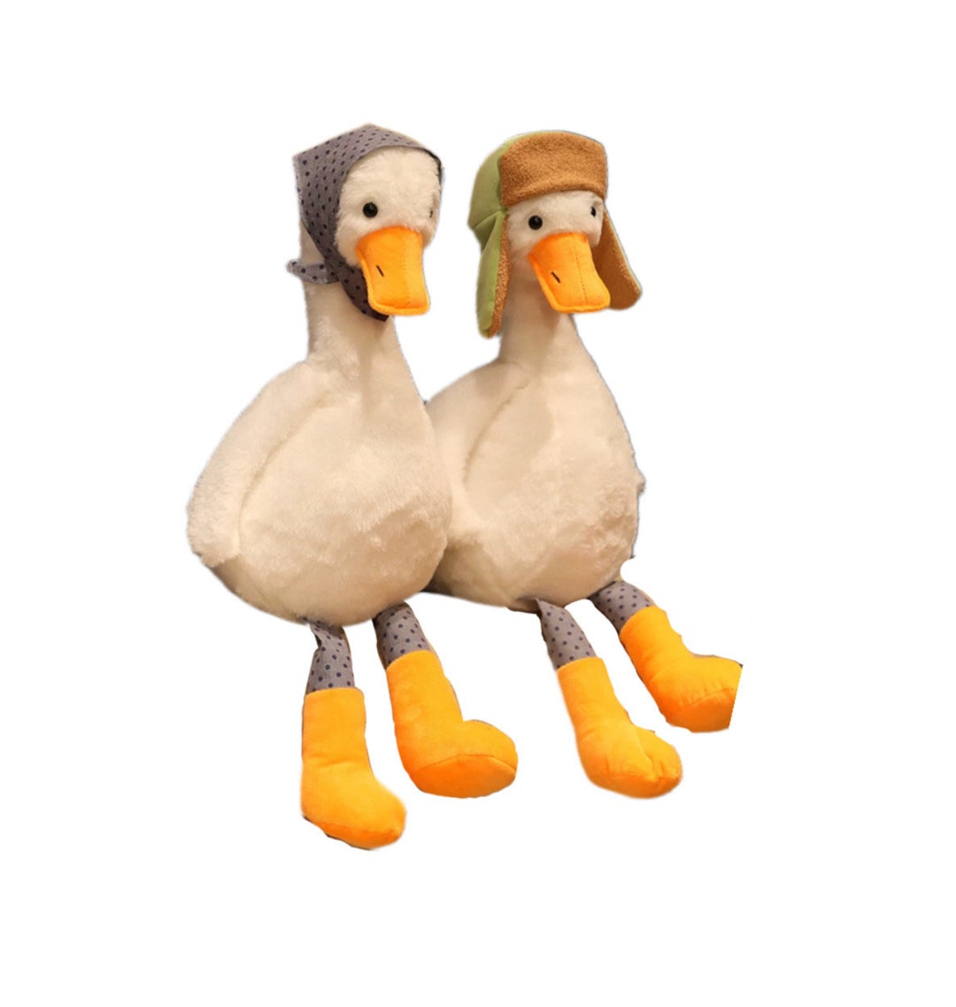 2pcs Couple Goose Grandparents Plush Toys, Fluffy, Charming Duck