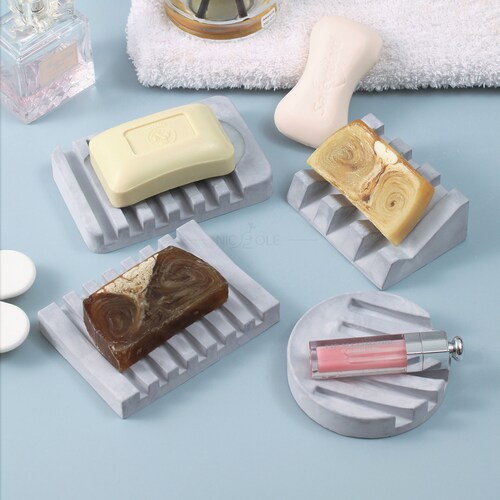 Silicone Soap Dish With Drainage Concrete Mold Handmade Cement Etsy