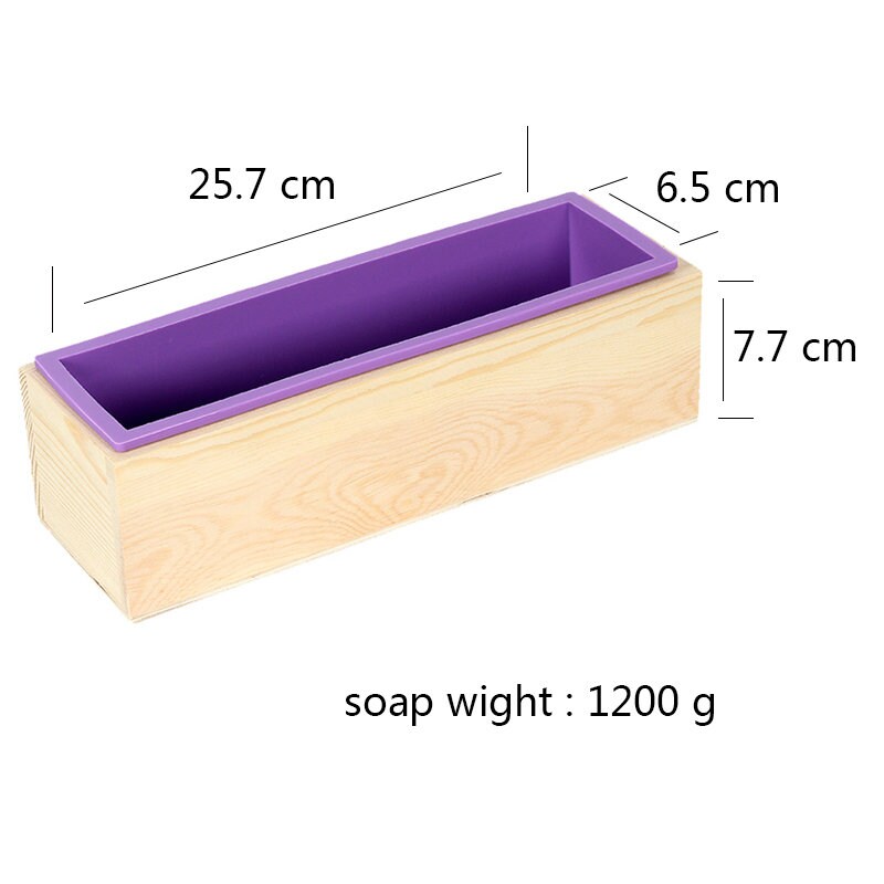 Rectangular Silicone Soap Mold Flexible Loaf Mould With Wood Etsy