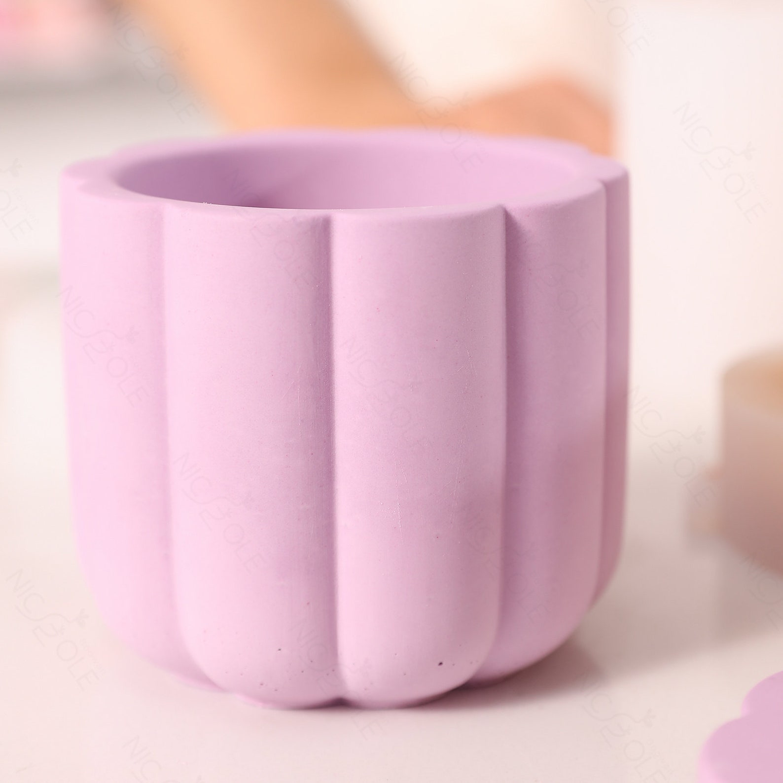 Silicone Concrete Candle Jars With Lids Mold DIY Cement Candle Etsy