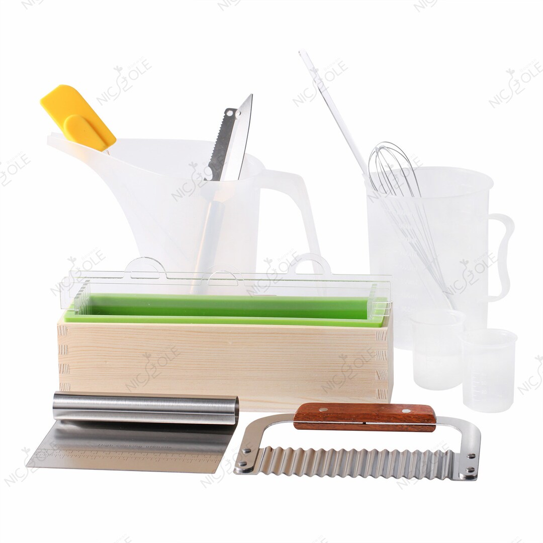 DIY Soap Making Supplies Kit Loaf Soap Silicone Mold Cutter Etsy