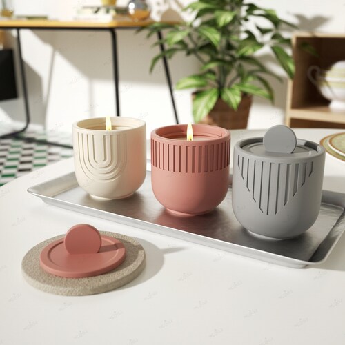 Concrete Bowl With Lid Silicone Molds Jar With Lid Mold Etsy