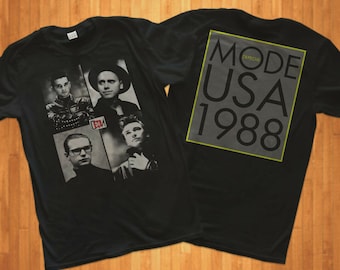 Best Shirt Depeche Mode USA Tour 1988 Concert Tshirt Size Usa S to 2XL Heavy Cotton Limited Edition 2 side