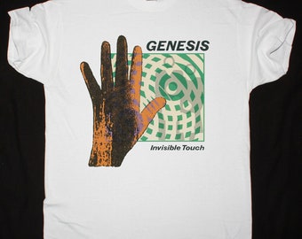 Official Genesis Invisible Touch T-Shirt Graphique Groupe de Rock Phil Collins 