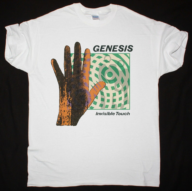 Meilleure chemise Genesis Invisible Touch Hard Rock Pop t-shirt taille Usa S à 2XL coton lourd édition limitée image 1