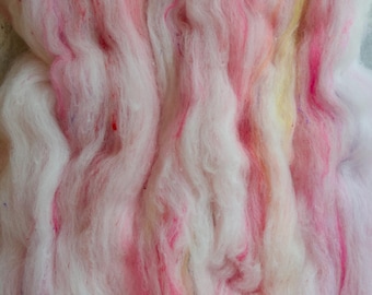 Crystal Island Art Batt – Merino, Rambouillet, Sari Silk Fiber for Spinning & Felting